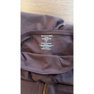 Member's mark brown high-waisted micro flare pants.